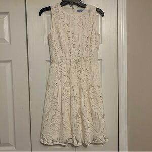 Antonio Melani Dillards Size 0 White Lace Midi Dress Bridal Sleeveless